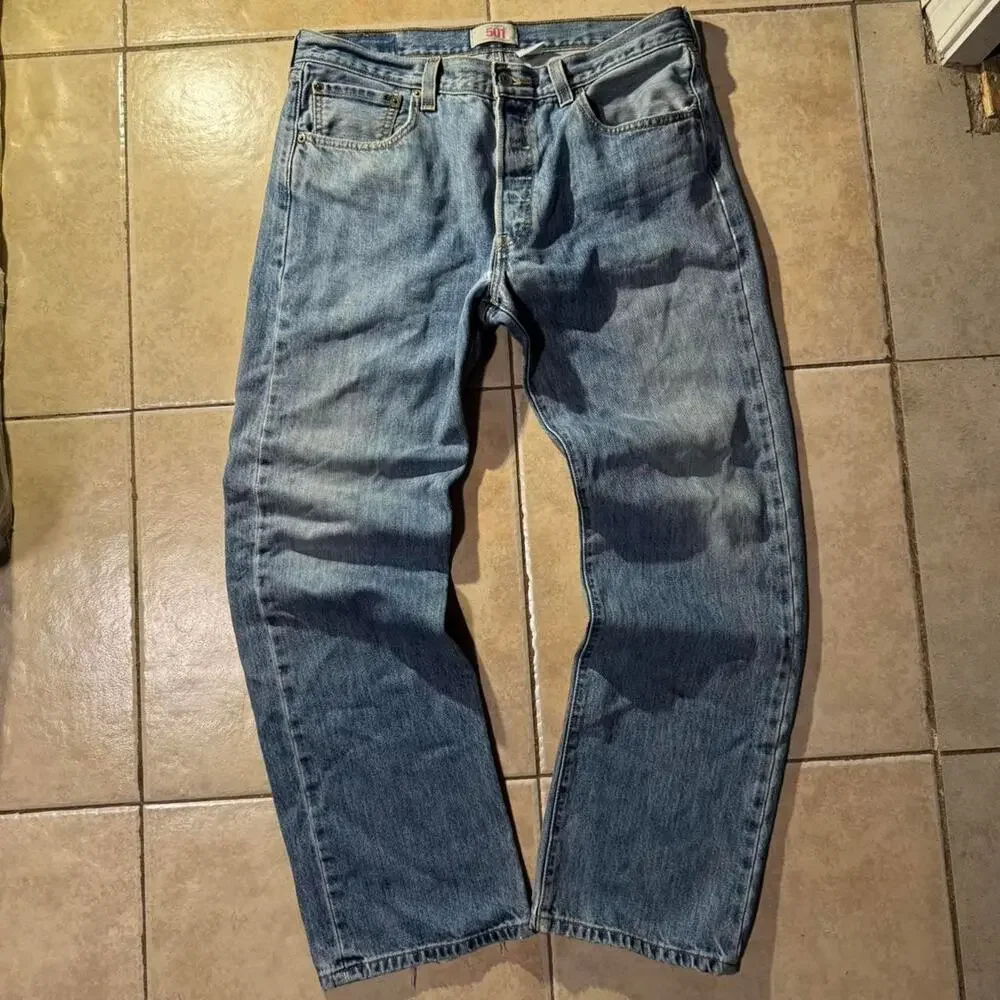 Vintage y2k 2000s levis 501 denim jeans Size 34 In mens